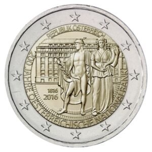 Austrija 2016 2 euro proginė moneta - Nacionalinio banko 200-metis