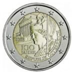 Austrija 2018 2 euro proginė moneta - Austrijos respublikos 100-metis