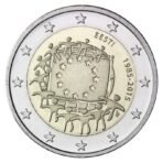 Estija 2015 2 euro proginė moneta - Vėliava