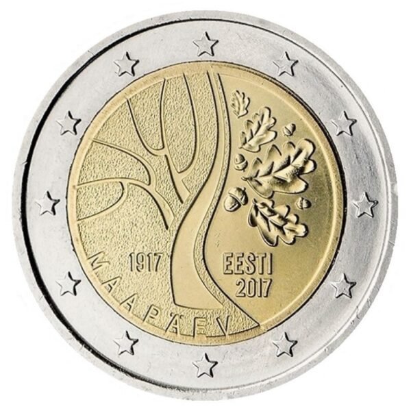 Estija 2017 2 euro proginė moneta - Kelias į nepriklausomybę Estija 2017 2 euro proginė moneta - Kelias į nepriklausomybę