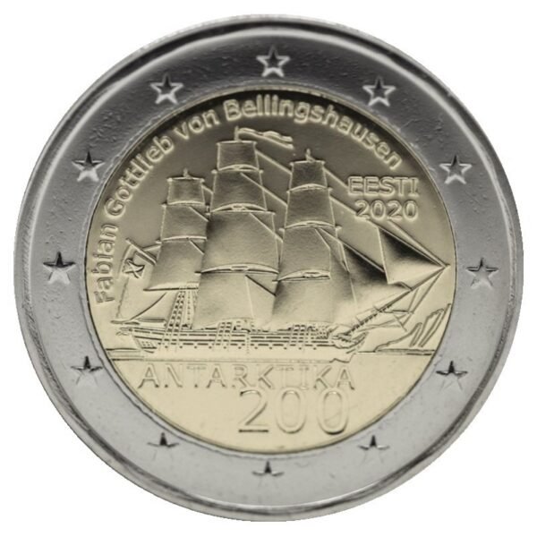 Estija 2020 2 euro proginė moneta - Antarktida Estija 2020 2 euro proginė moneta - Antarktida