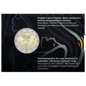Lietuva 2019 2 euro proginė moneta kortelėje - Sutartinės (BU)