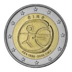 Airija 2009 2 euro proginė moneta - Ekonominės ir pinigų sąjungos 10-metis*EMU
