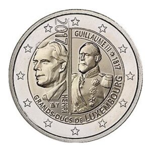 Liuksemburgas 2017 2 euro proginė moneta - Didžiojo kunigaikščio Guillaume III gimimo 200-metis