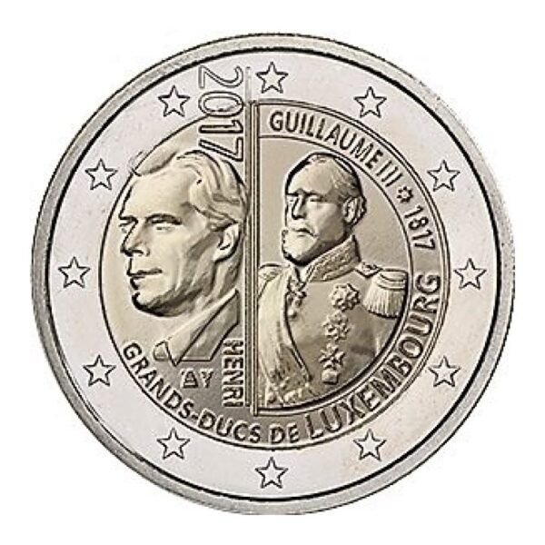Liuksemburgas 2017 2 euro proginė moneta - Didžiojo kunigaikščio Guillaume III gimimo 200-metis