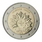 Latvija 2019 2 euro proginė moneta - Tekanti saulė