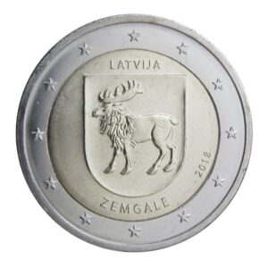 Latvija 2018 2 euro proginė moneta - Žemgala