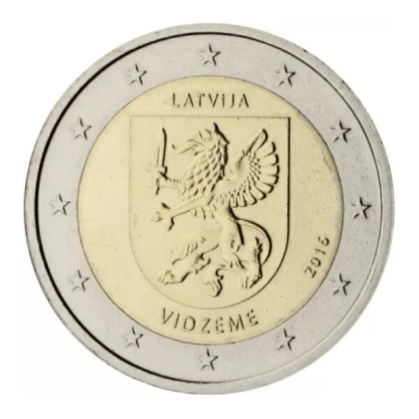 Latvija 2016 2 euro proginė moneta - Vidžemė