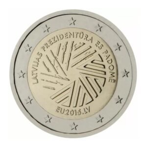 Latvija 2015 2 euro proginė moneta - Latvijos pirmininkavimas ES Tarybai