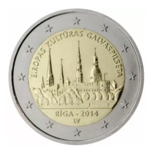Latvija 2014 2 euro proginė moneta - Ryga-kultūros sostinė