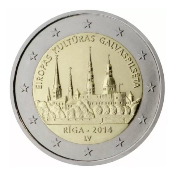 Latvija 2014 2 euro proginė moneta - Ryga-kultūros sostinė