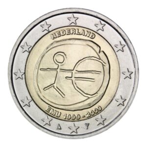 Nyderlandai 2009 2 euro proginė moneta - Ekonominės ir pinigų sąjungos 10-metis (EMU)