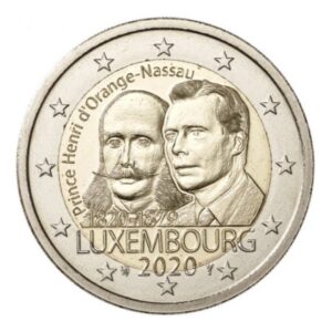 Liuksemburgas 2020 2 euro proginė moneta - Princas W. F. Henri
