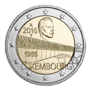 Liuksemburgas 2016 2 euro proginė moneta - Didžiosios kunigaikštienės Charlotte tilto atidarymo 50-metis