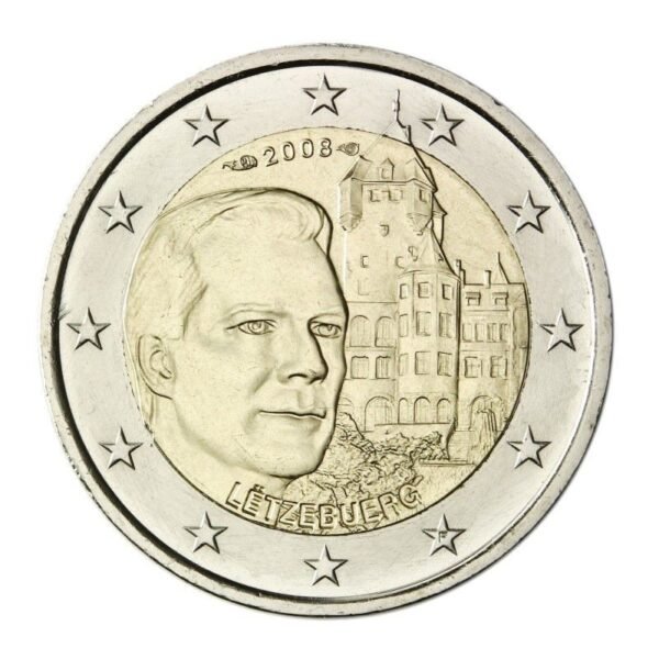 Liuksemburgas 2008 2 euro proginė moneta - Chateau de Berg Liuksemburgas 2008 2 euro proginė moneta - Chateau de Berg