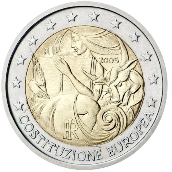 Italija 2005 2 euro proginė moneta - Europos Konstitucijos metinės