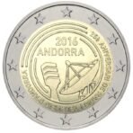 Andora 2016 2 euro proginė moneta kortelėje - Radijas ir televizija (BU)