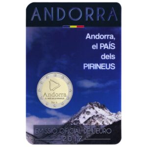 Andora 2017 2 euro proginė moneta kortelėje - Pirėnai (BU)