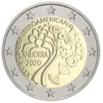 Andora 2020 2 euro proginė moneta kortelėje - Ibero-Amerikos susitikimas (BU)