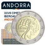 Andora 2020 2 euro proginė moneta kortelėje - Ibero-Amerikos susitikimas (BU)