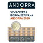 Andora 2020 2 euro proginė moneta kortelėje - Ibero-Amerikos susitikimas (BU)