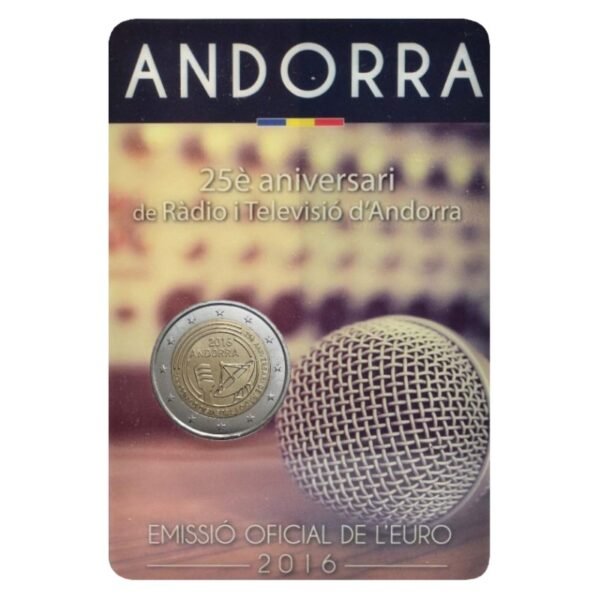 Andora 2 euro 2016 Radio coincard