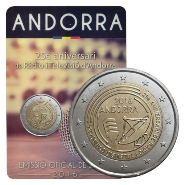 Andora 2 euro 2016 Radio coincard