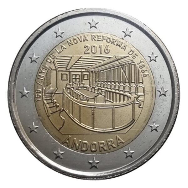 Andora 2 euro 2016 Naujoji reforma