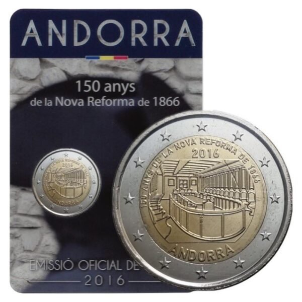 Andora 2 euro 2016 Naujoji reforma coincard