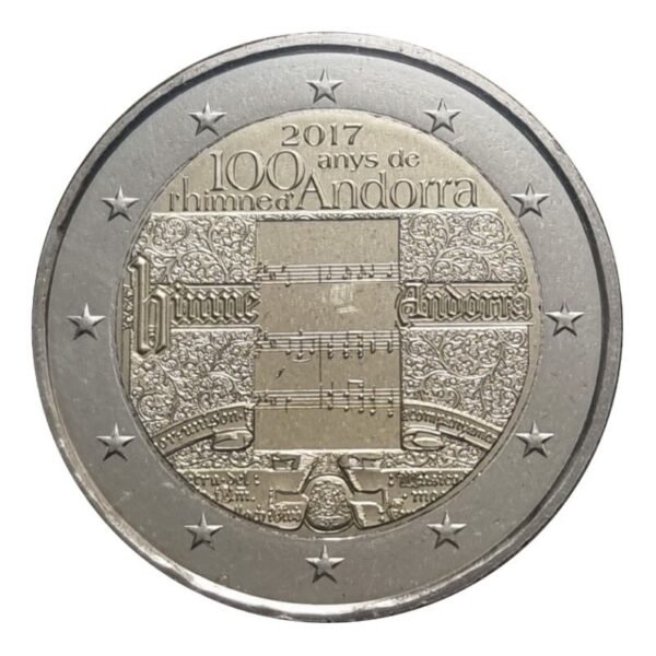 Andora 2 euro 2017 Himnas
