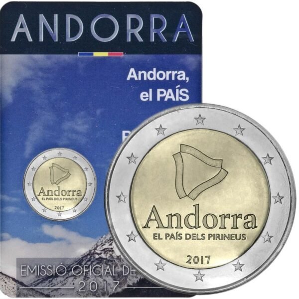 Andora 2 euro 2017 Pirenai coincard