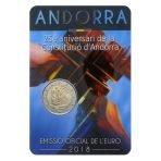 Andora 2 euro 2018 Konstitucija coincard