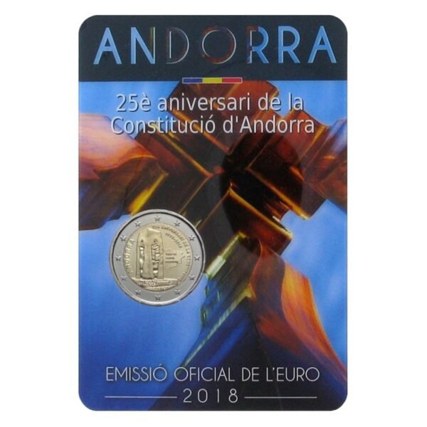 Andora 2 euro 2018 Konstitucija coincard