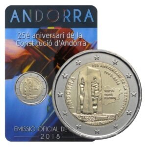 Andora 2 euro 2018 Konstitucija coincard