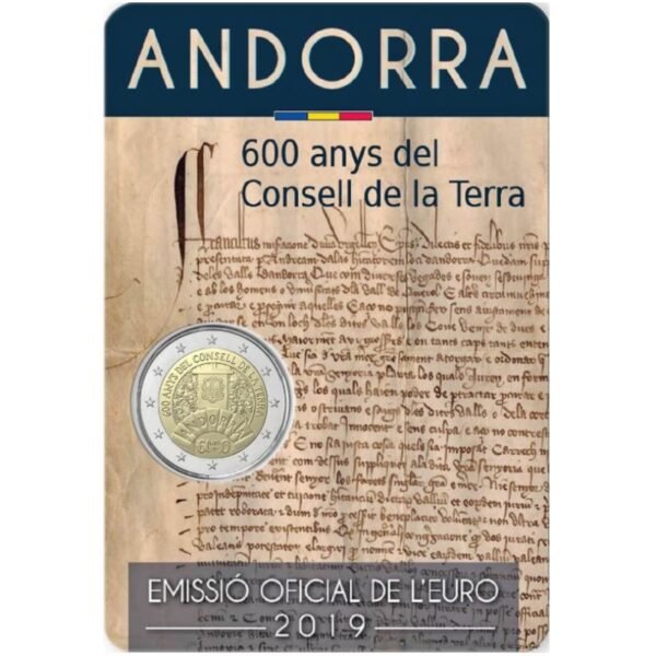 Andora 2 euro 2019 Zemes tarybai coincard