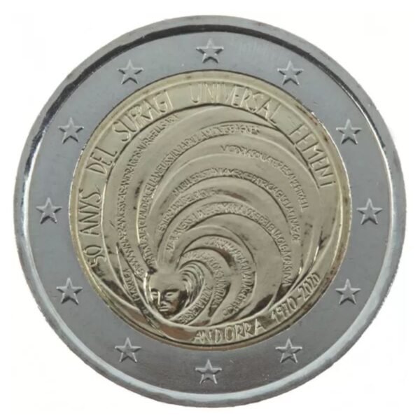 Andora 2 euro 2020 Moteru teises