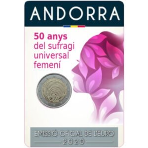 Andora 2 euro 2020 Moteru teises coincard