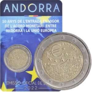 Andora 2 euro 2022 Euro ivedimui coincard