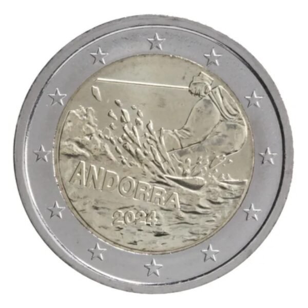 Andora 2 euro 2024 Slidinėjimas