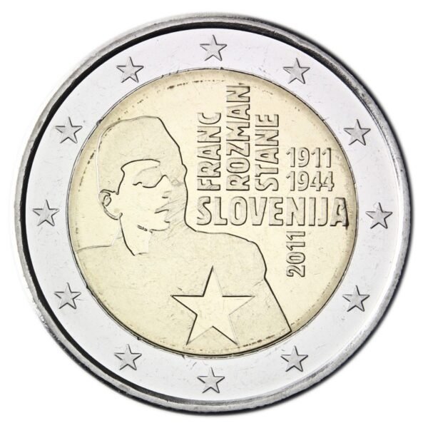 Slovėnija 2011 2 eurai - Franco Rozman-Stane gimimo 100-metis Slovėnija 2011 2 eurai - Franco Rozman-Stane gimimo 100-metis