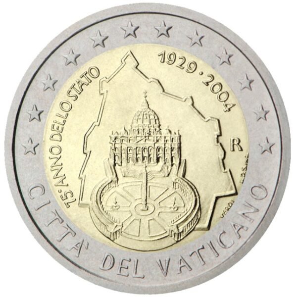 Vatikanas 2004 2 euro proginė moneta kortelėje - Vatikano įkūrimas Vatikanas 2004 2 euro proginė moneta kortelėje - Vatikano įkūrimas