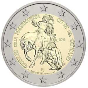 Vatikanas 2016 2 euro proginė moneta kortelėje - Gailestingumo metai (BU)