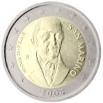 San Marinas 2004 2 euro proginė moneta - Bartolomeo Borghesi (BU)