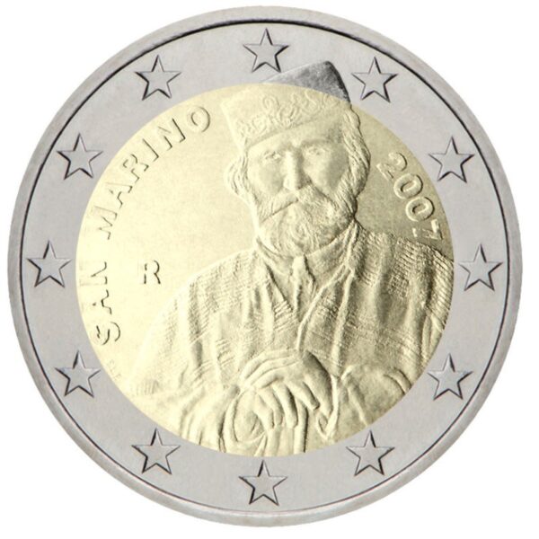 San Marinas 2007 2 euro proginė moneta - Giuseppe Garibaldi (BU)