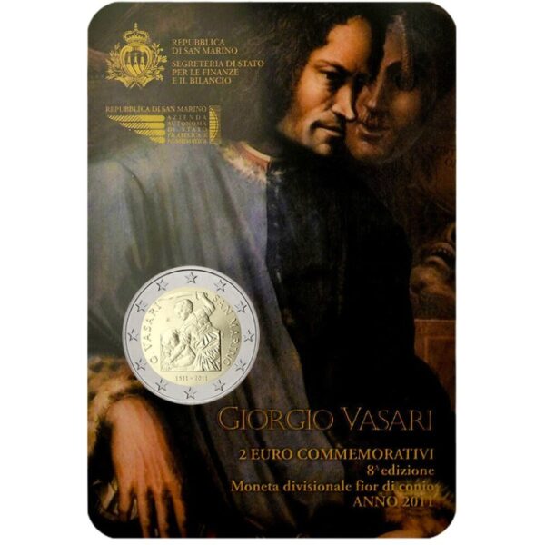 San Marinas 2011 2 euro proginė moneta - Giorgio Vasari (BU)
