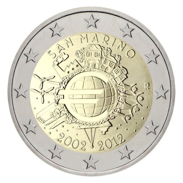 San Marinas 2012 2 euro proginė moneta - TYE (BU)