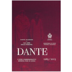 San Marinas 2015 2 euro proginė moneta - Dante Alighieri (BU)