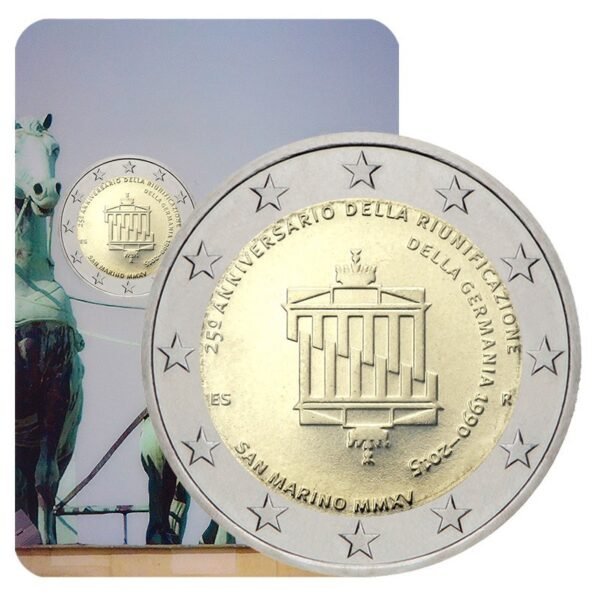 San Marino 2015 2 Euro Commemorative Coin - 25th Anniversary of German Unity (BU)