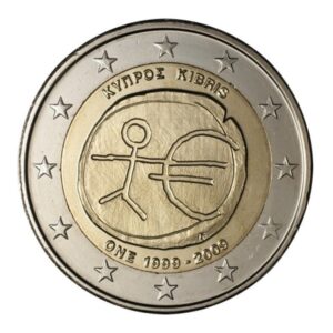 Kipras 2009 2 euro proginė moneta - Ekonominės ir pinigų sąjungos 10-metis (EMU)