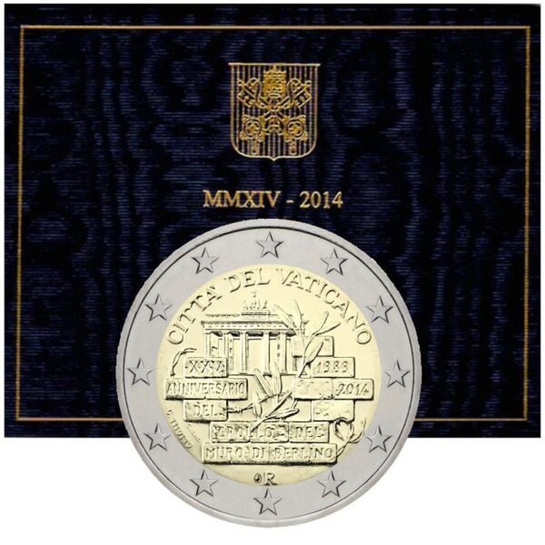 Vatikanas 2014 2 euro proginė moneta kortelėje - Berlyno sienos griūtis (BU) Vatikanas 2014 2 euro proginė moneta kortelėje - Berlyno sienos griūtis (BU)